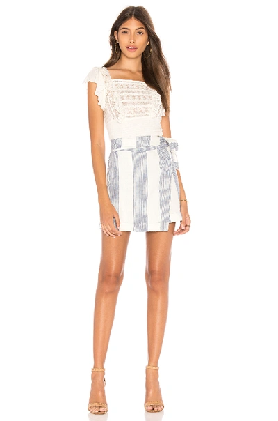 Shop Free People Uptown Days Mini Skirt In Blue