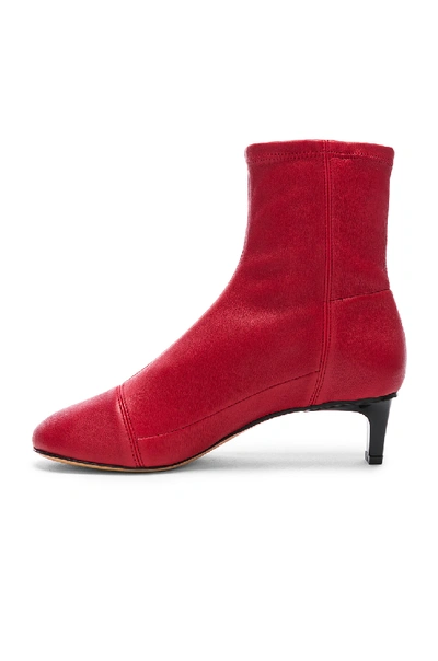 Shop Isabel Marant Daevel Sock Boots In Red