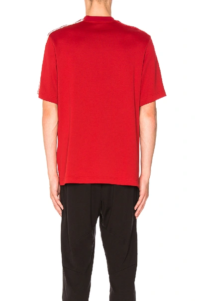 Shop Y-3 3-stripes Tee In Chili Pepper & Undyed