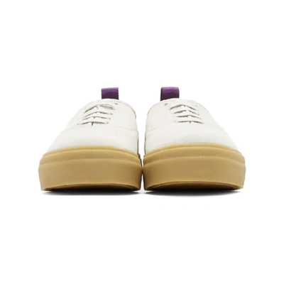 Shop Eytys White And Tan Suede Mother Sneakers In White/gum
