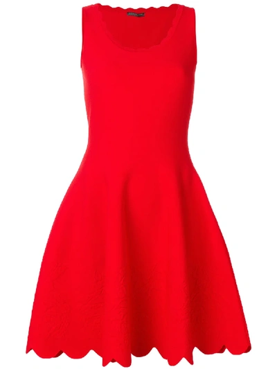 Shop Alexander Mcqueen Scalloped Trim Dress