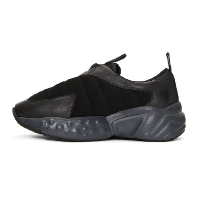 Acne Studios Sofiane Leather-trimmed Suede Sneakers In Black