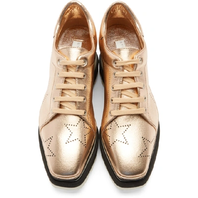 Shop Stella Mccartney Rose Gold Sneak-elyse Stars Sneakers In 8395 Roseg/