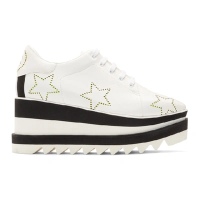 Shop Stella Mccartney White Sneak-elyse Stars Sneakers