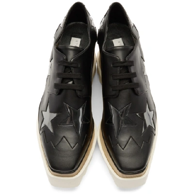 Shop Stella Mccartney Black Elyse Stars Derbys In 1038 Blk/zy