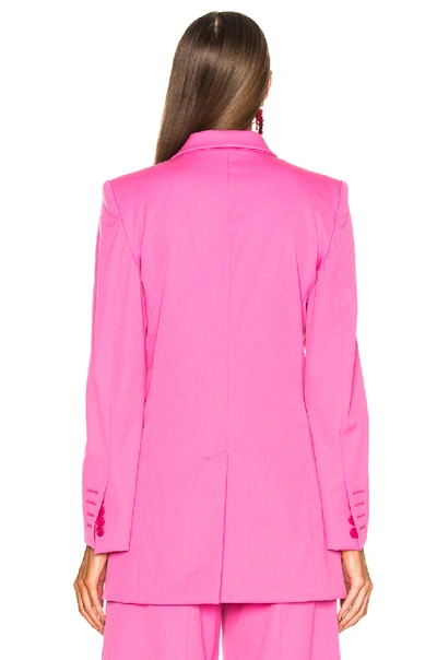 Shop Oscar De La Renta Oversized Blazer In Pink