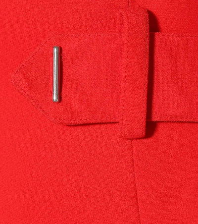 Shop Mugler Embellished Crêpe Jumpsuit In Red