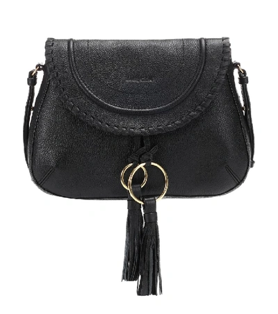 Shop See By Chloé Polly Leather Shoulder Bag In Black