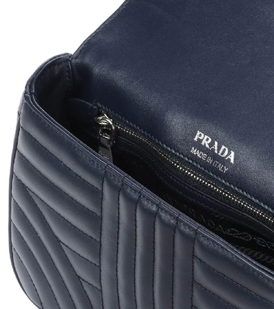 Shop Prada Diagramme Leather Shoulder Bag In Female