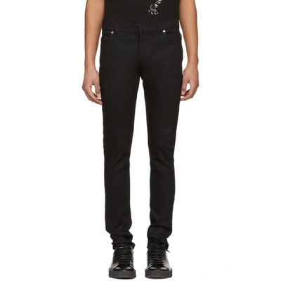 Shop Balmain Black Six-pocket Jeans In 176 Black
