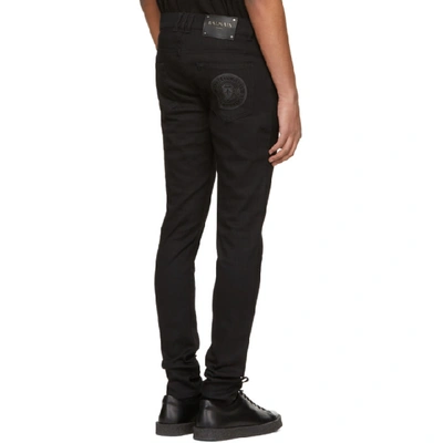 Shop Balmain Black Six-pocket Jeans In 176 Black