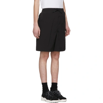 Shop Alexander Wang Black Classic Black Piped Shorts In 001 Black