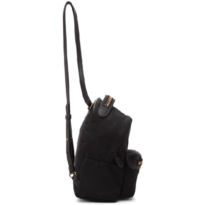 Shop Stella Mccartney Black Mini Nylon Falabella Go Backpack