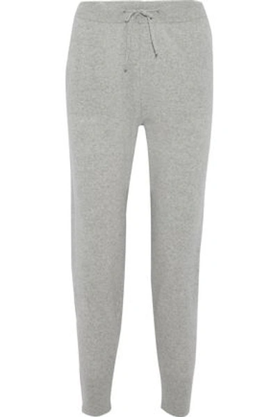 Shop Iris And Ink Cashmere Track Pants In Light Gray