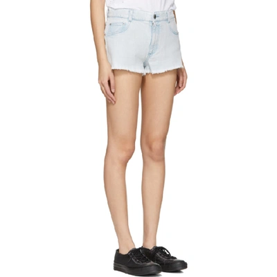 Shop Stella Mccartney Blue Denim Cut-off Shorts In 4030 Blue D