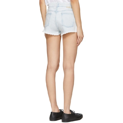Shop Stella Mccartney Blue Denim Cut-off Shorts In 4030 Blue D