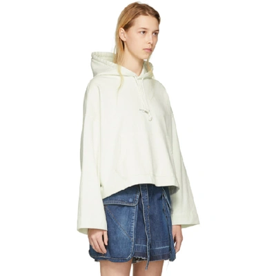 Shop Acne Studios White Joghy Hoodie