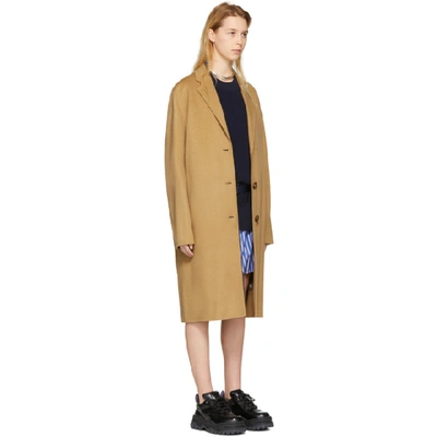 Shop Acne Studios Tan Avalon Doublé Coat