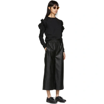 Shop Stella Mccartney Black Faux-leather Mya Trousers In 1000 Black