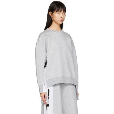 Shop Stella Mccartney Grey All Is Love Side Ribbon Sweatshirt In 1500 Grey M