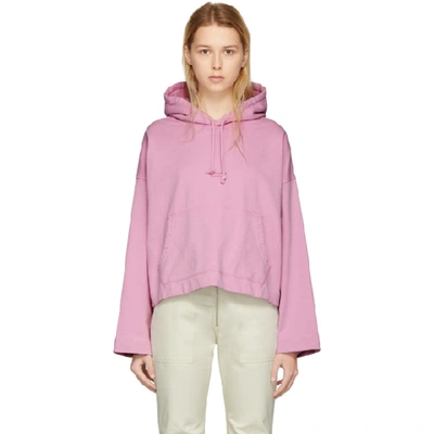 blast Australsk person ciffer Acne Studios Cropped Cotton Hooded Sweatshirt In Pink | ModeSens