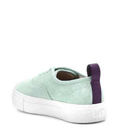 Shop Eytys Mother Suede Sneakers In Turquoise