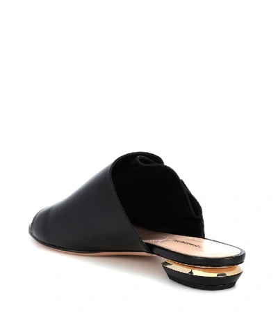 Shop Nicholas Kirkwood Kristen Embellished Leather Slides In Black