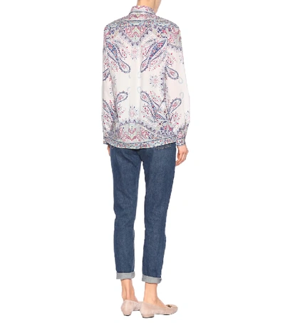 Shop Etro Printed Cotton-blend Shirt In Multicoloured