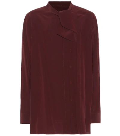 Shop Valentino Silk Blouse In Purple