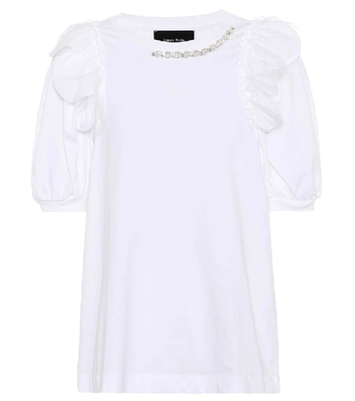 Shop Simone Rocha Embellished Cotton T-shirt