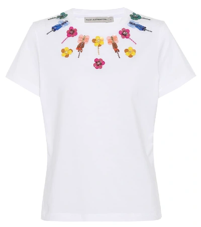 Shop Mary Katrantzou Iven Embellished T-shirt In White