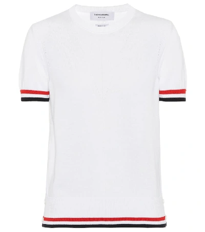 Shop Thom Browne Cotton T-shirt In White