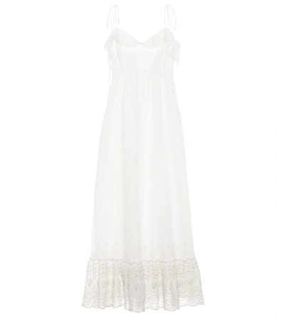 Shop Athena Procopiou Sunday Morning Cotton Maxi Dress In White