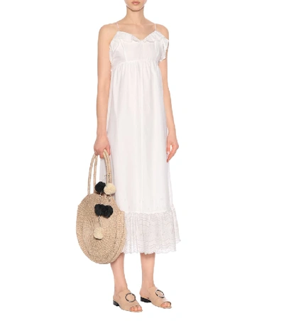 Shop Athena Procopiou Sunday Morning Cotton Maxi Dress In White