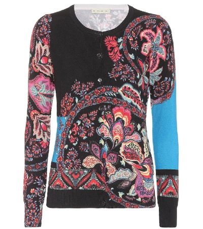 Shop Etro Printed Silk-blend Cardigan In Multicoloured