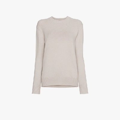 Shop Alexandra Golovanoff Charles Cashmere Crewneck Jumper In Grey