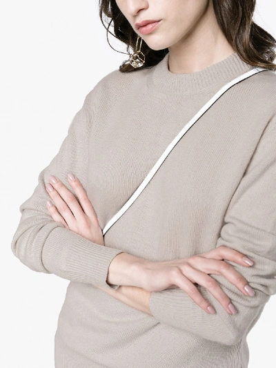 Shop Alexandra Golovanoff Charles Cashmere Crewneck Jumper In Grey