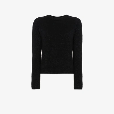 Shop Alexandra Golovanoff Mila Night Cashmere Blend Sweater In Black