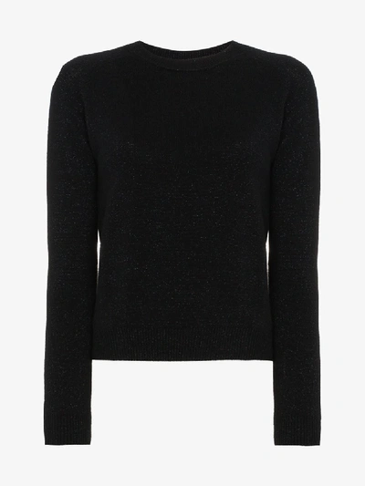 Shop Alexandra Golovanoff Mila Night Cashmere Blend Sweater In Black
