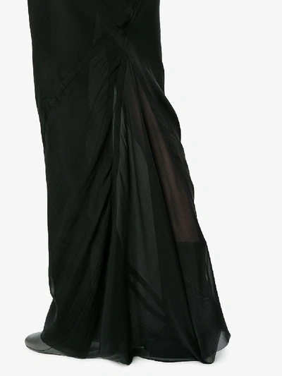 Shop Rick Owens Maxi Bias Cut Skirt In Black