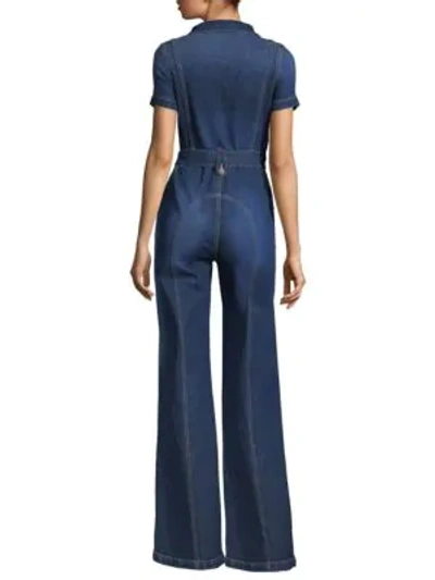 Shop Ao.la Gorgeous Collar Wide-leg Jumpsuit In Love Train