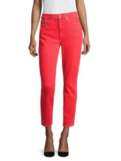 Shop Ao.la Good High-rise Ankle Skinny Jeans In Perfect Poppy