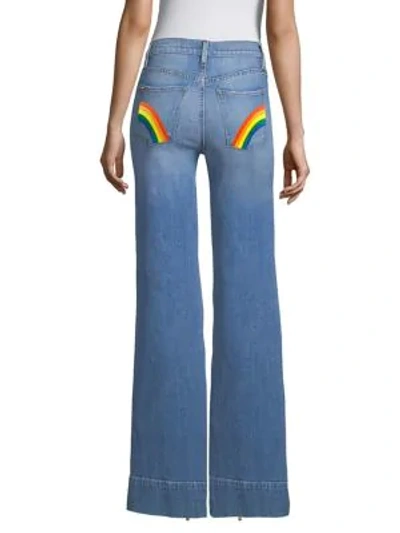 Shop Ao.la Gorgeous High-rise Flare Jeans In Sweet Emotion