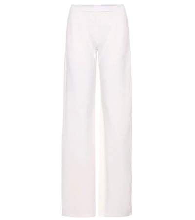 Shop Max Mara Brando Wool Trousers In White