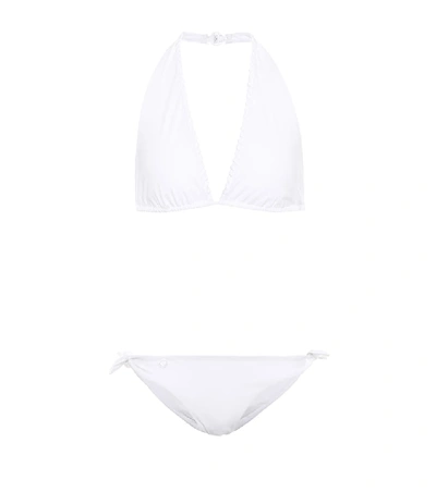 Shop Fendi Halter Bikini In White