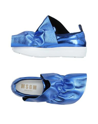 Shop Msgm Sneakers In Blue