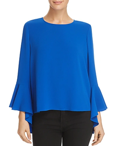 Shop Vince Camuto Cascade Bell-sleeve Top - 100% Exclusive In Cobalt Blue