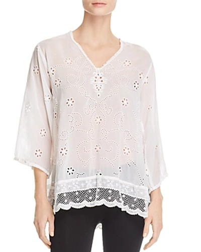 Shop Johnny Was Charming Eyelet Tunic In White