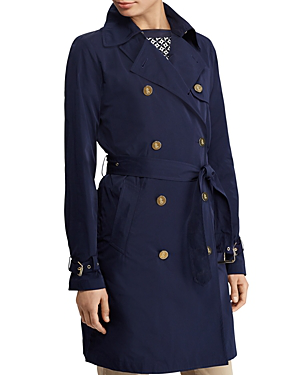 Ralph Lauren Lauren Trench Coat In Navy | ModeSens