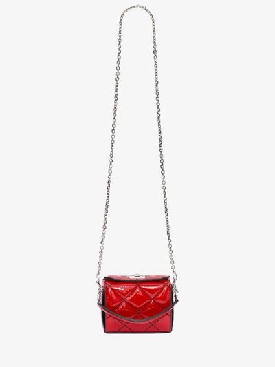Shop Alexander Mcqueen Nano Box Bag In Lust Red/black